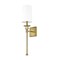 Z-Lite Mia 1 Light Wall Sconce, Rubbed Brass & White 805-1S-RB-WH - alternate 3